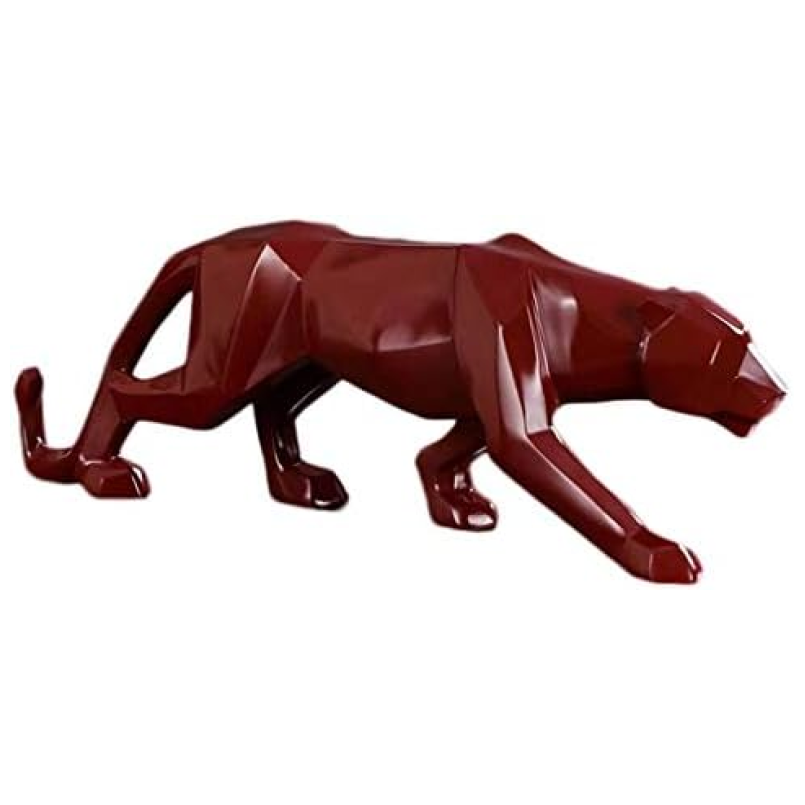 Prestige Regal Geometric Panther Resin Sculpture For Living Room Or Office