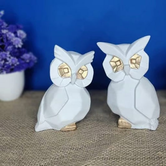 Set of 2 Owls Handicraft Showpiece For Home Décor