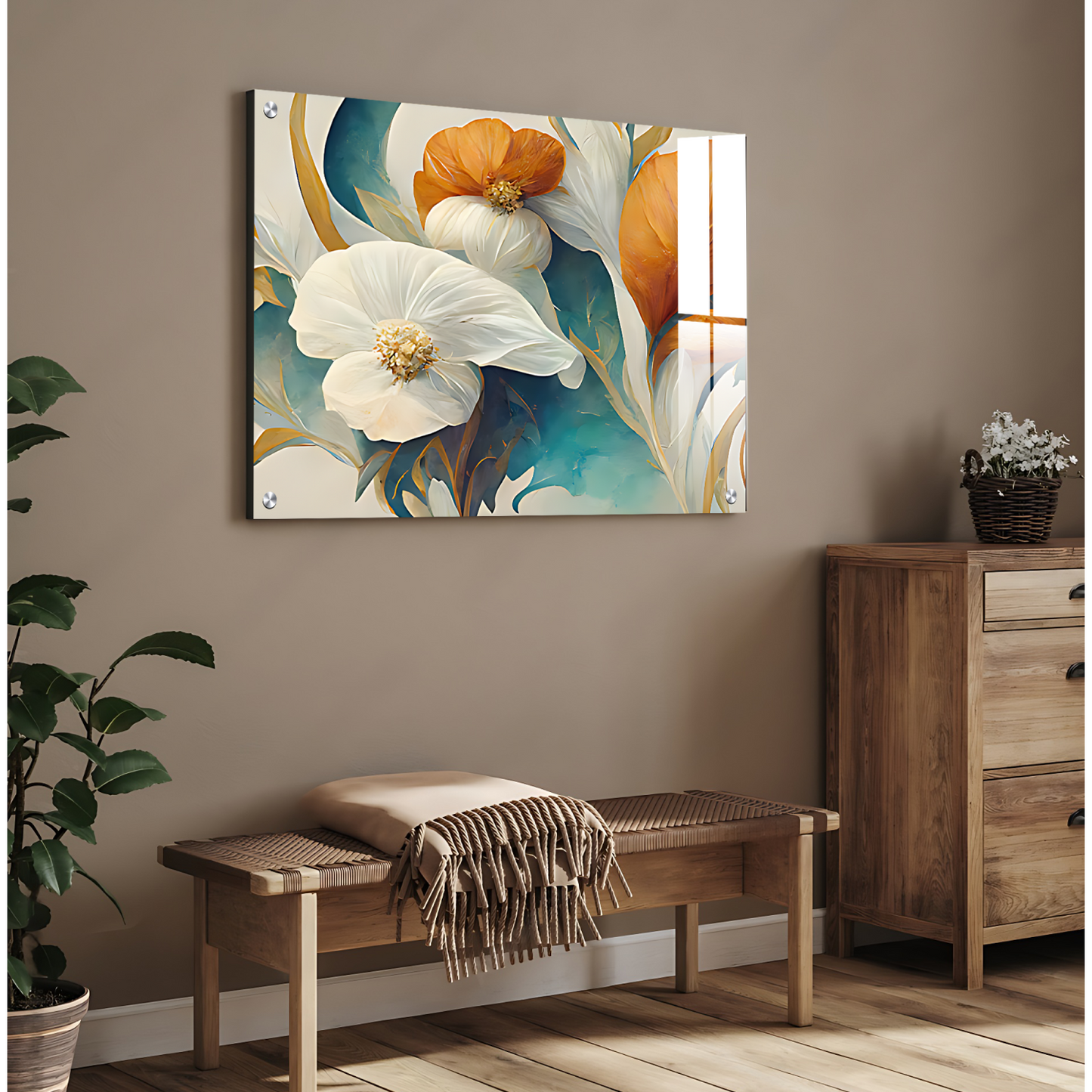 Colorful Flowers Luxury Wall Art Painting