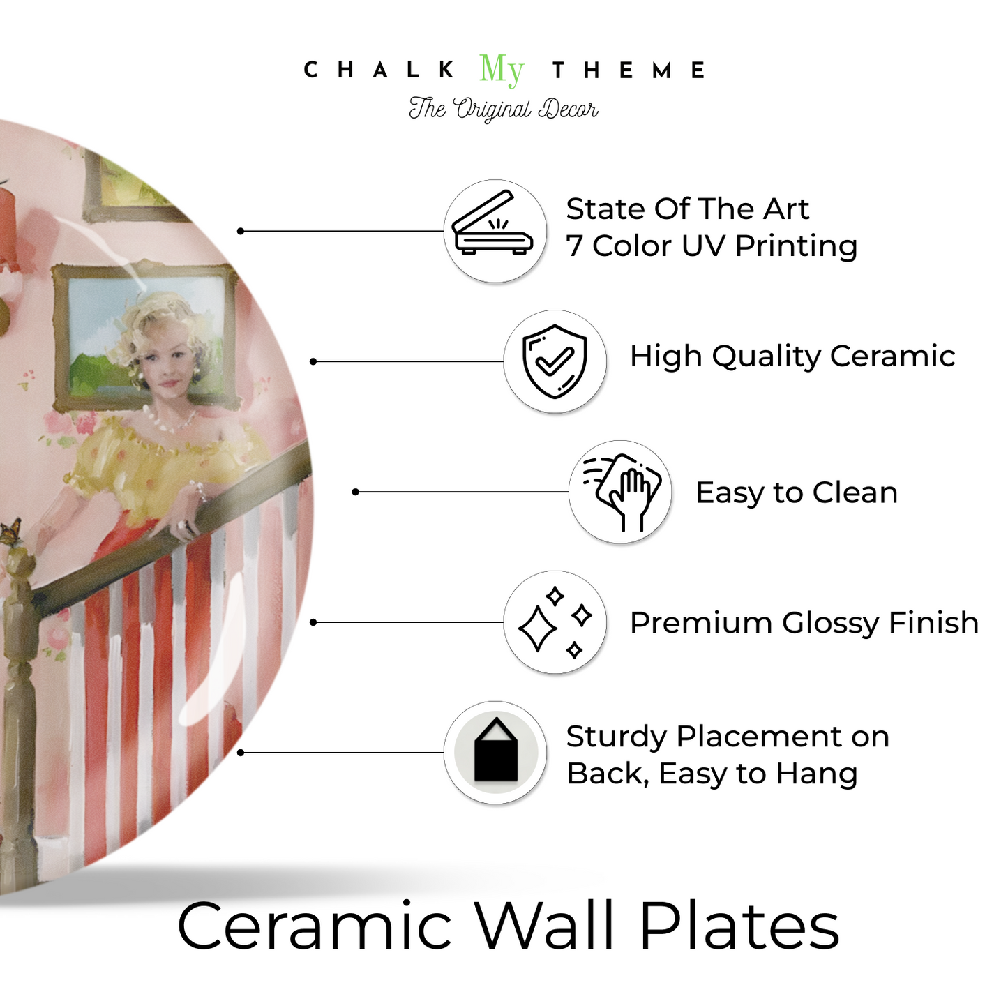 home alone house ceramic plates wall decor