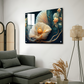 3D White Flowers Luxury Wall Painting