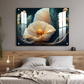 3D White Flowers Luxury Wall Painting