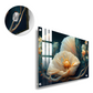 3D White Flowers Luxury Wall Painting