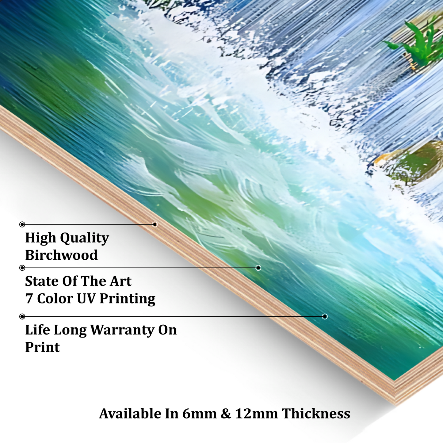 Waterfall Good Luck Wall Art Luxury Painting