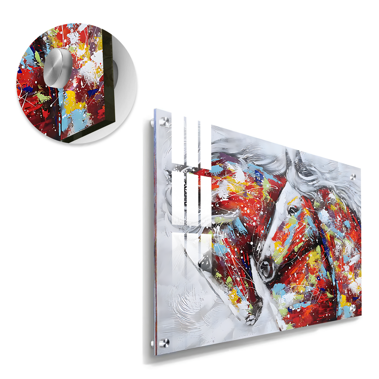 Horses Couple Paint Art Luxury Wall Painting