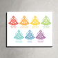 The 7 Chakra in Calm Color Wood Print Wall Art