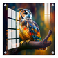 Owl Sitting on Branch Wood Print Wall Art