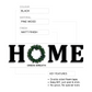 HOME Letters With Green Wreath Wooden Sign Wall Art Home Decoration