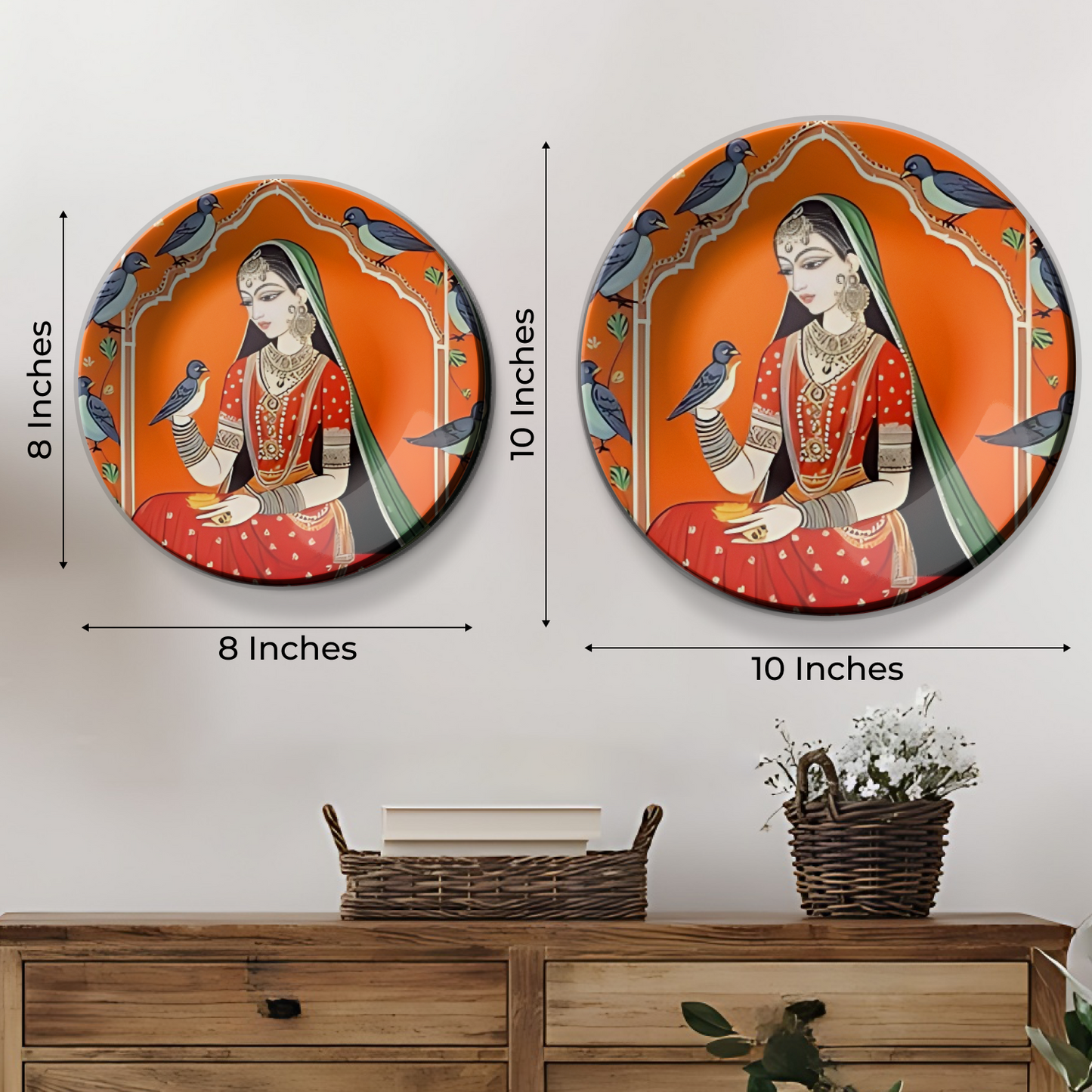 Traditional Women Wall Plate Home Décor