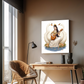 Goddess Saraswati With Veena Wood Print Wall Art