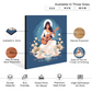Goddess Saraswati Blue Wood Print Wall Art