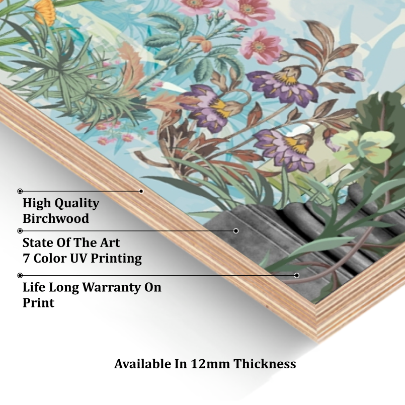 Mughal Inspired Luxurious Wood Print Wall Art