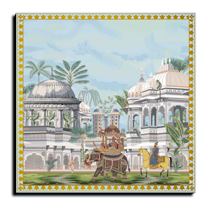 Mughal Empire Luxury Wood Print Wall Art