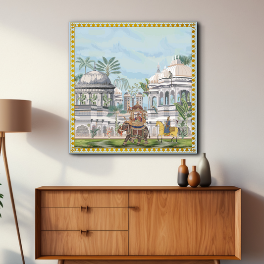 Mughal Empire Luxury Wood Print Wall Art