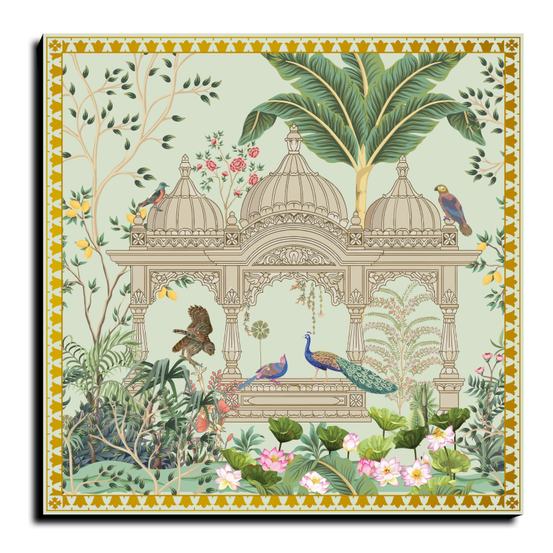 Royal Garden Luxury Wood Print Wall Art