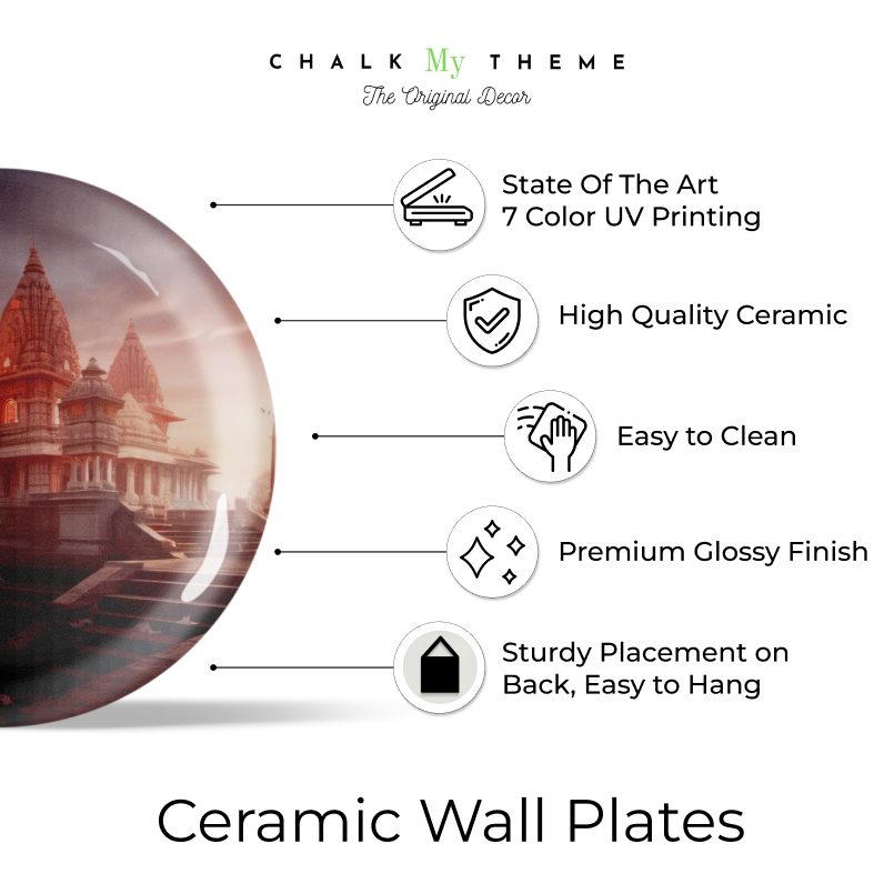 antique wall plates Shri Ram Ji Ayodhya Temple for home decor