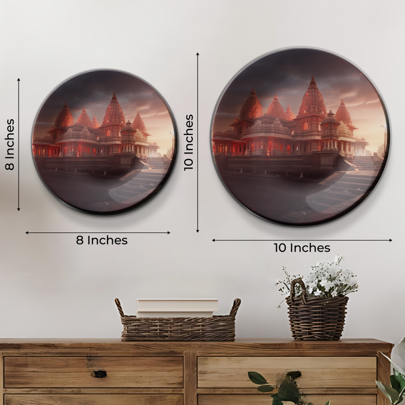 unique Shri Ram Ji Ayodhya Temple designer wall plates
