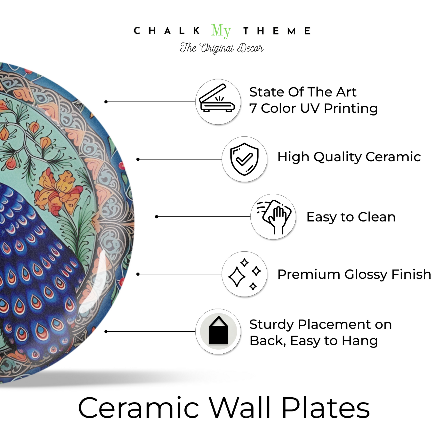 Peacock Wall Plate Vastu Home Décor