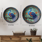 Unique ceramic wall hanging plates with peacock design 