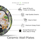 Set of 3 Shrinath Ji and Cow Pichwai Wall Plates Décor