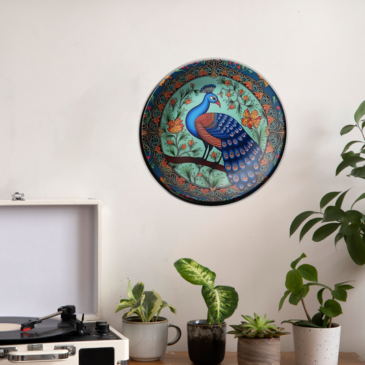 decorative flowers with peacock modern decorative wall plates for home decor