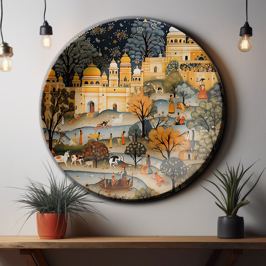 Rajasthan folk ceramic plates decorative wall