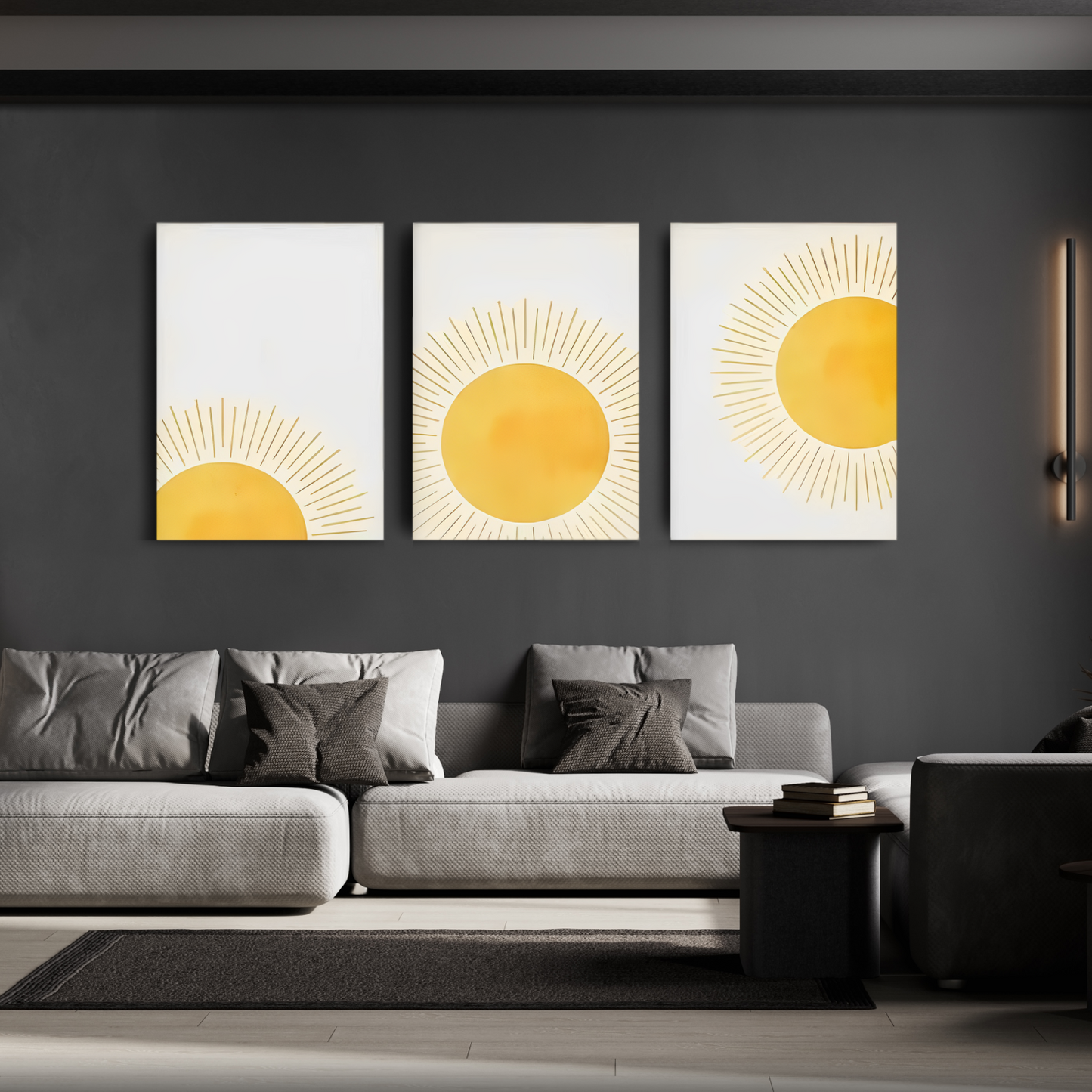 Sunrise Wood Print Wall Art Set of 3