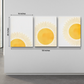 Sunrise Wood Print Wall Art Set of 3