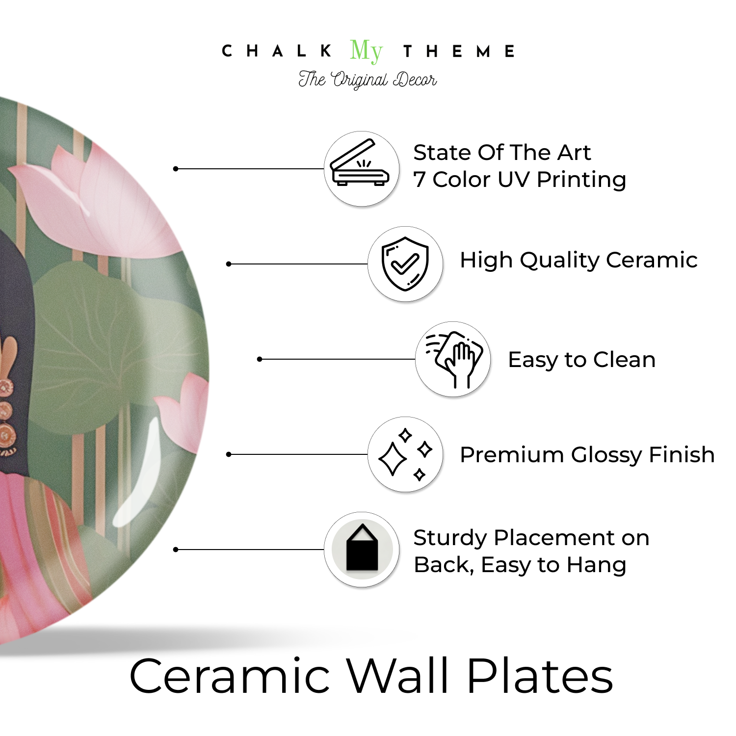 Unique ceramic wall hanging plates for home decor celebrating Indian culture