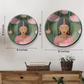 girl in pink sarrie ceramic wall hanging plates for business