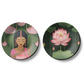 Set of 2 Pink Lotus Wall Plates for business