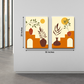 Botanical Boho Wood Print Wall Art Set of 2