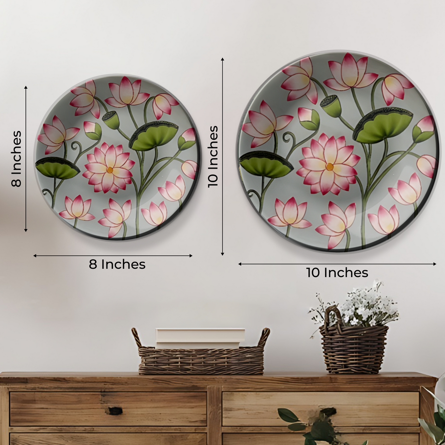 decorative ceramic plates pink lotus home decor