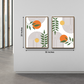 Boho Line Wood Print Wall Art Set of 2