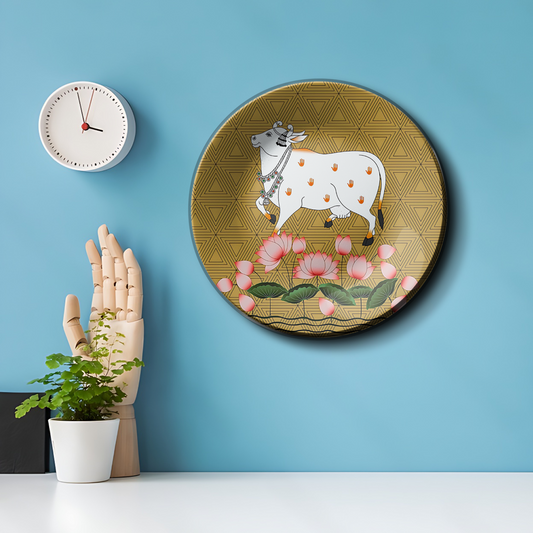 Pichwai Cow Wall Plate Vastu Home Décor