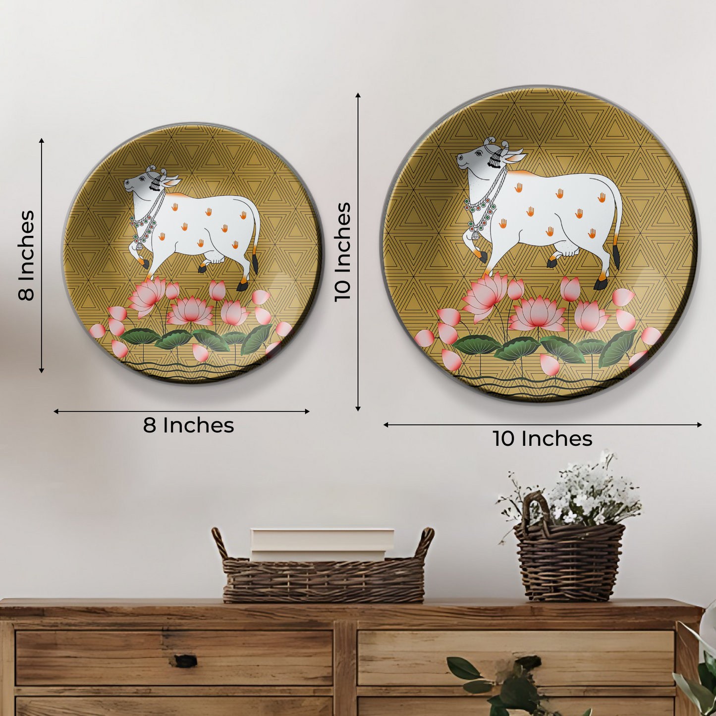Pichwai Cow Wall Plate Vastu Home Décor