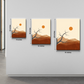 Sunset and Sunrise Boho Wood Print Wall Art Set of 2
