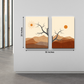 Sunset and Sunrise Boho Wood Print Wall Art Set of 2