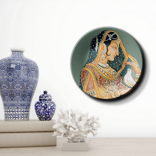 Indian queen portrait decorative wall plates