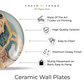 Indian queen portrait decorative plates design