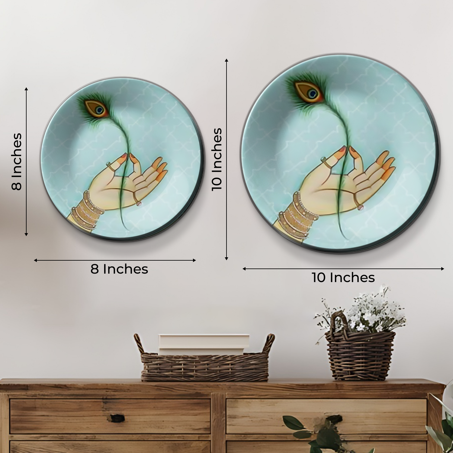 Royal Splendor of Ancient India set of 6 wall Décor plates