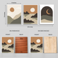 Moon Phase Boho Wood Print Wall Art Set of 3