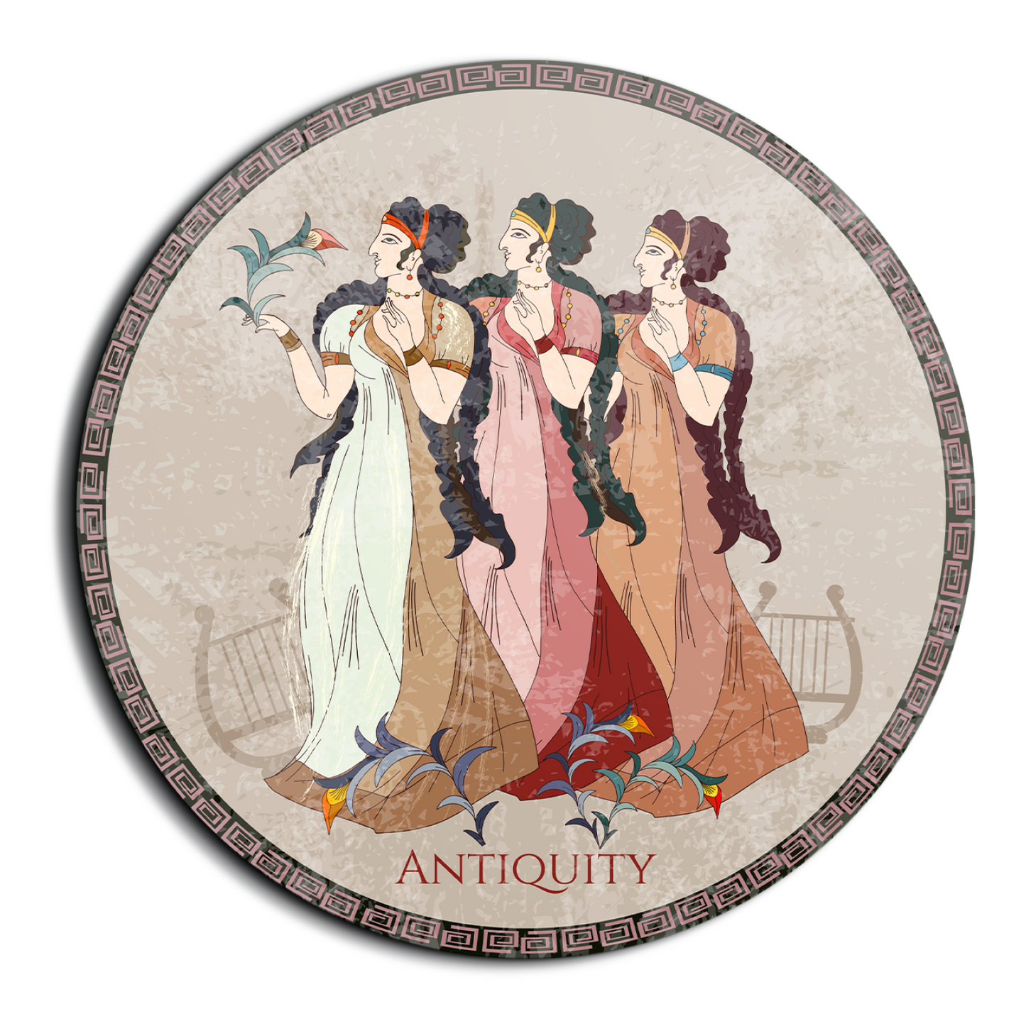 Antiquity Women Wood Print Wall Art