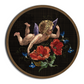Little Angel With Flower Wood Print Wall Art