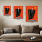 African Theme Wood Print Wall Art Set of 3