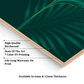 Green Leaf Wood Print Wall Art Set of 3