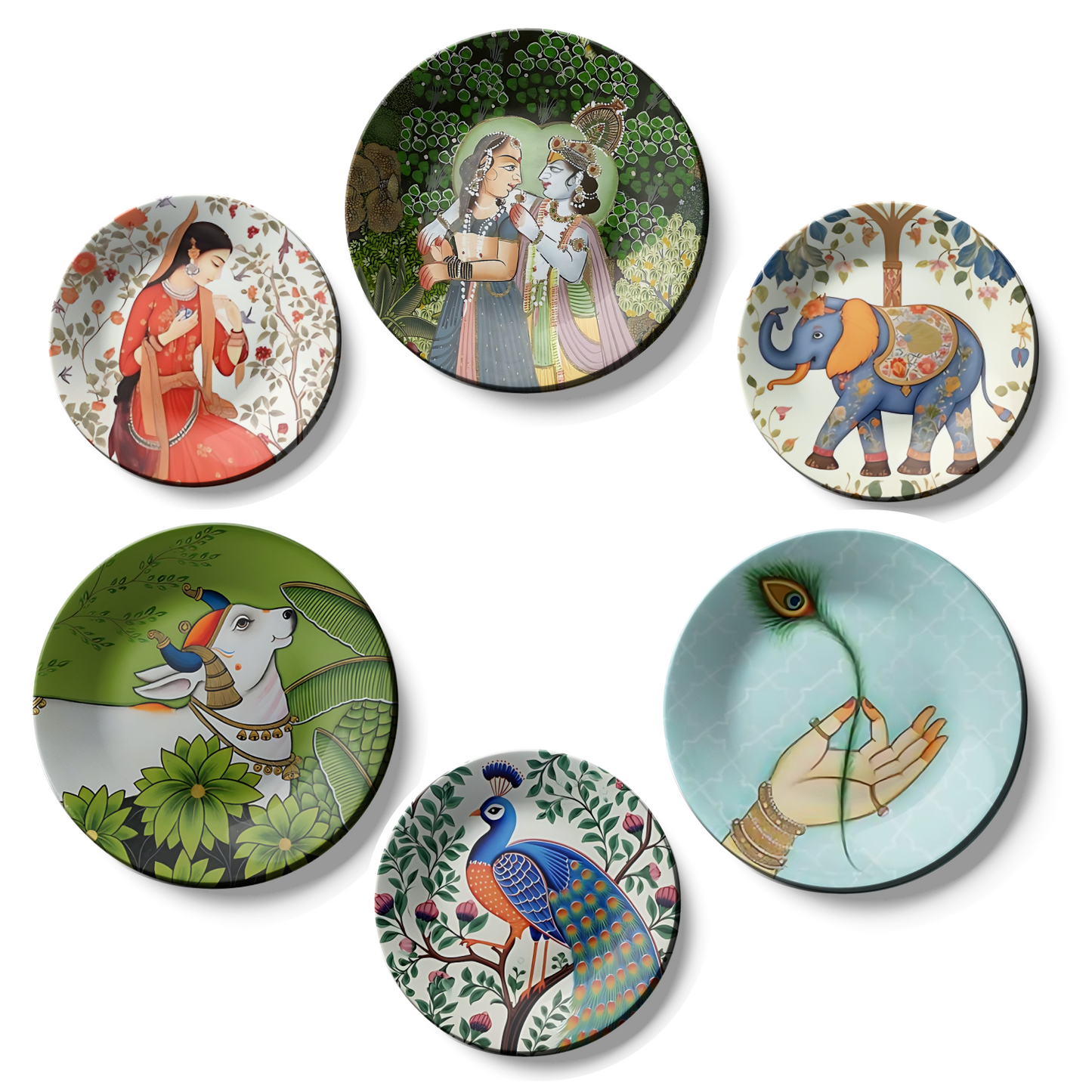 Mystical Journey Through Ancient India Wall Plates Collection for home decor