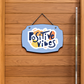 Positive Vibes Wood Print Colorful Wall or Door Hanging