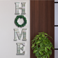 HOME Word With Ring Wreath Garland Wooden Sign Wall Art
