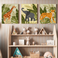 Animal Theme Boho Wood Print Wall Art Set of 3